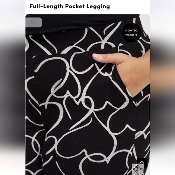 Torrid Black and White Swirl Leggings - Picture 3 of 4